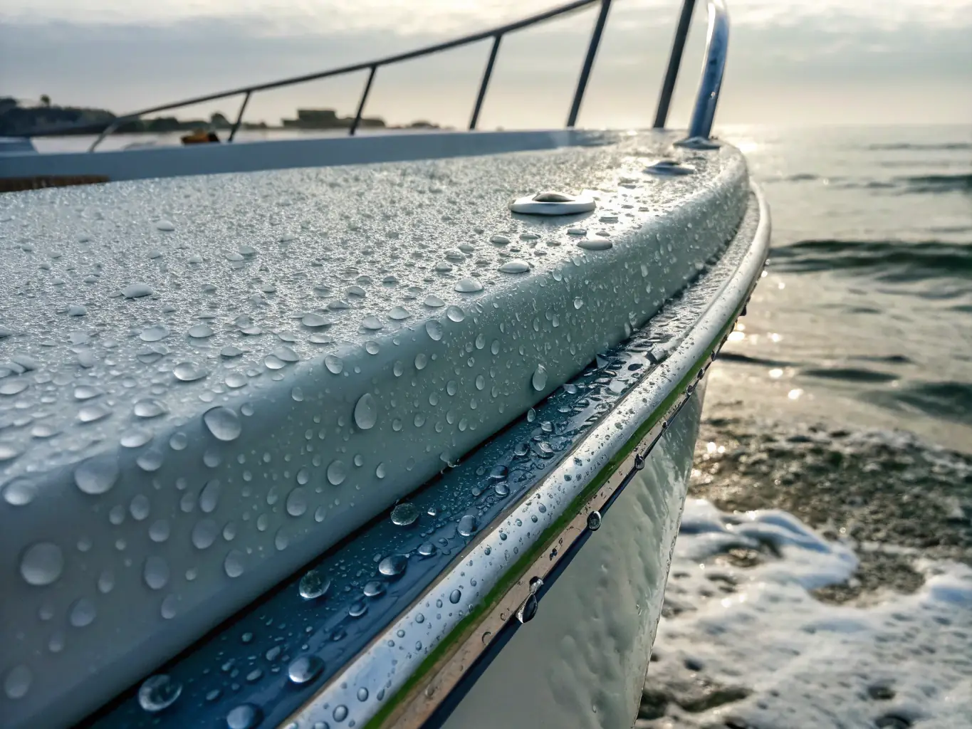 A high-resolution image of the robust hull construction of a St Francis catamaran, emphasizing the strength, durability, and ocean-tested design that ensures safety and reliability in challenging conditions.